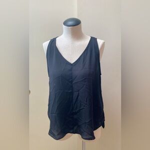 Black chiffon tank